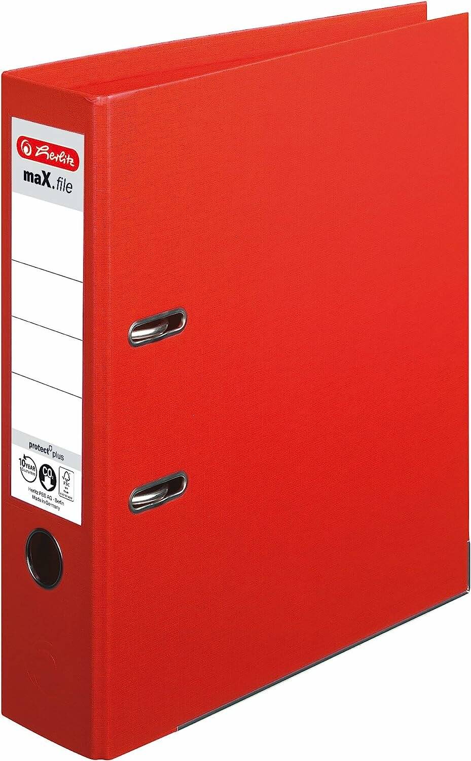 herlitz maX.file protect plus Ordner rot Kunststoff 8,0 cm DIN A4