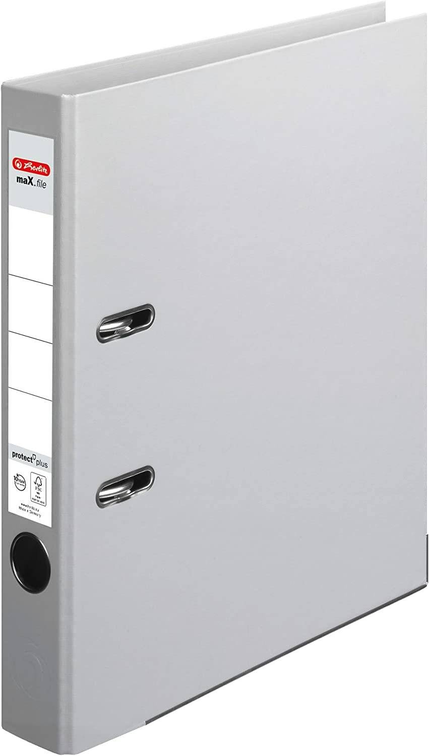 herlitz maX.file protect plus Ordner grau Kunststoff 5,0 cm DIN A4