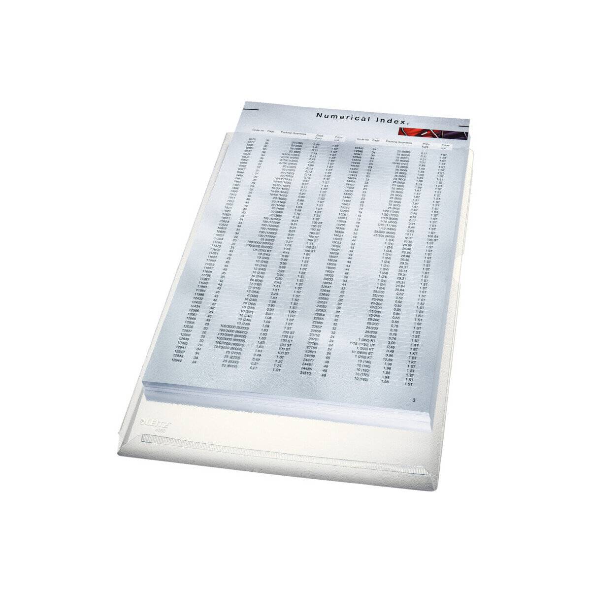 5 LEITZ Sichthüllen Sichthülle 4056 DIN A4 transparent genarbt 0,17 mm