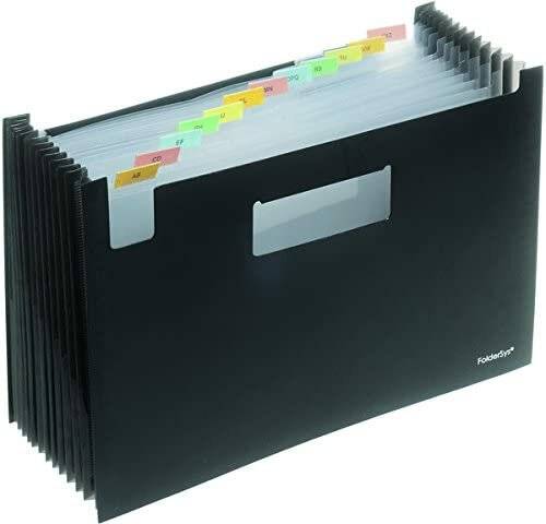 FolderSys Fächermappe 12 Fächer schwarz