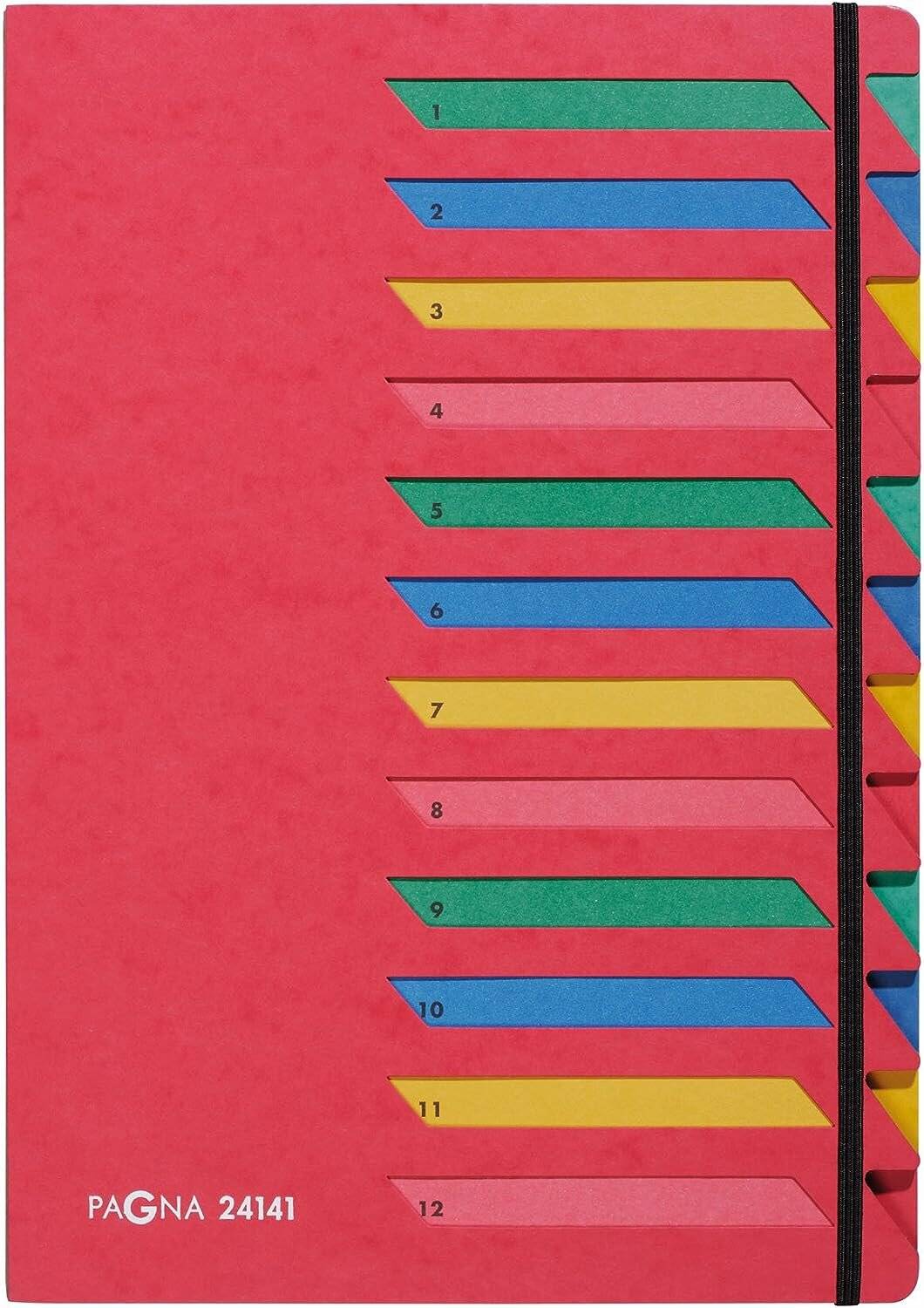 PAGNA Ordnungsmappe 12 Fächer rot