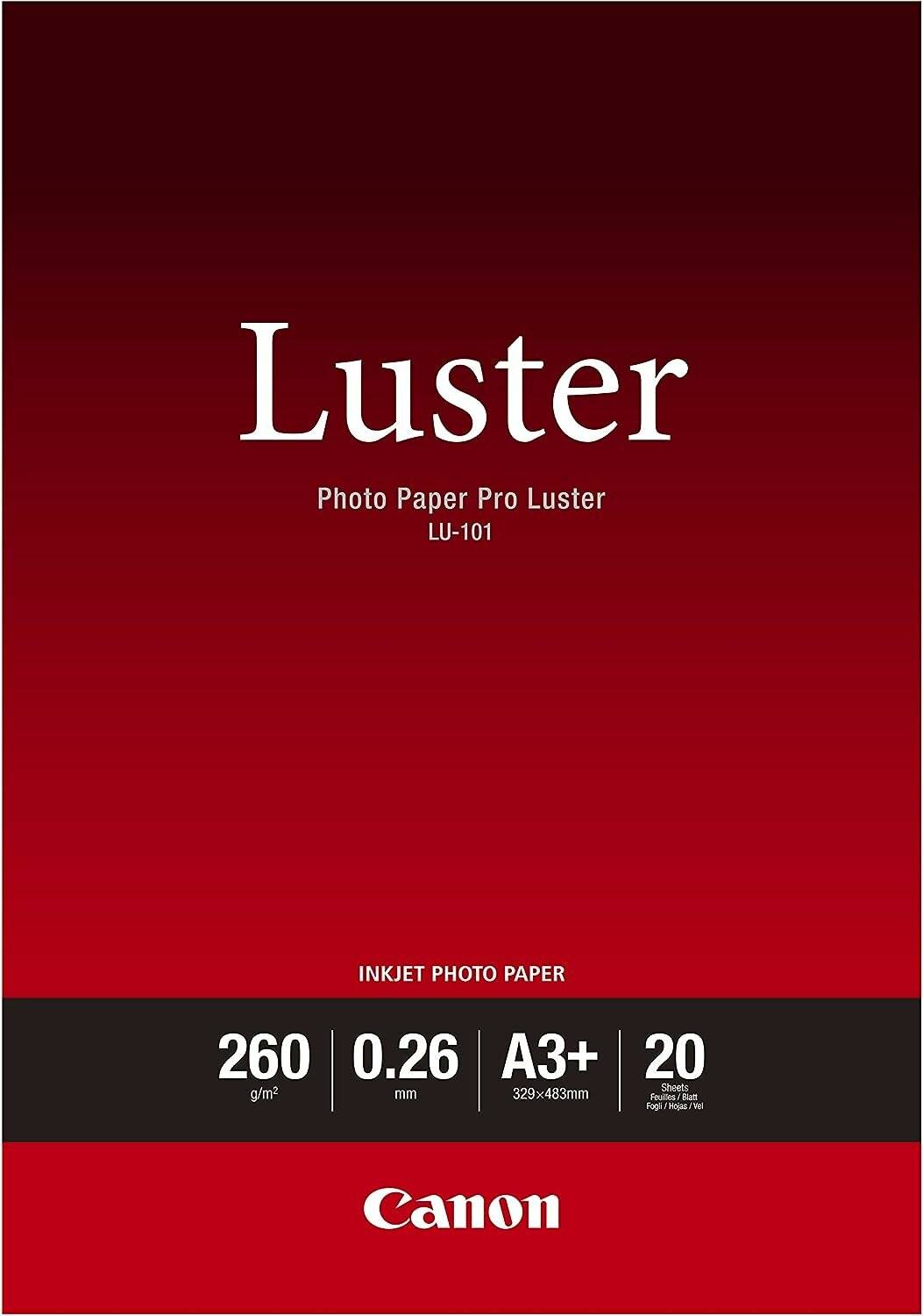 Canon Fotopapier LU-101 A3 DIN A3 hochglänzend 260 g/qm 20 Blatt