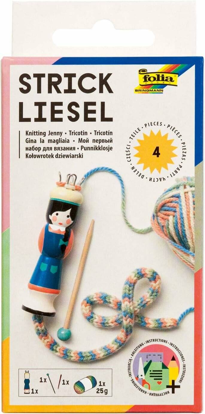 folia Bastelset Strickliesel mehrfarbig