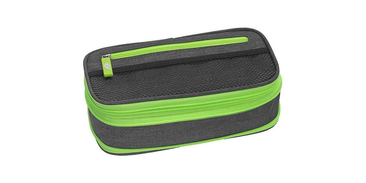 WEDO Schlampermäppchen NEON Stretch neongrün/grau, 23,0 cm