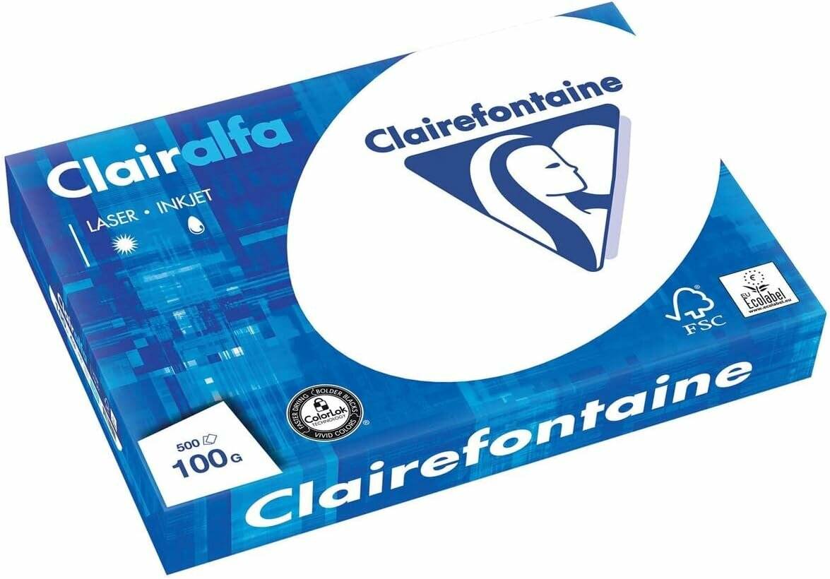 Clairefontaine Kopierpapier Clairalfa DIN A3 100 g/qm 500 Blatt