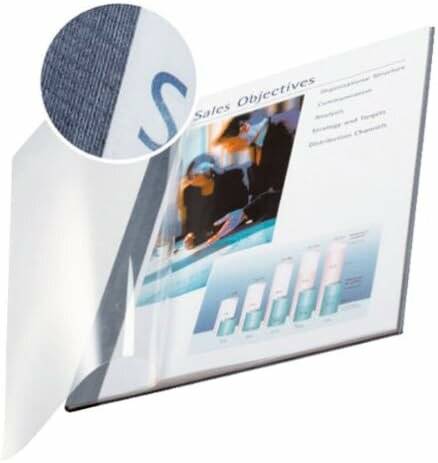 10 LEITZ Buchbindemappen blau für 106 - 140 Blatt