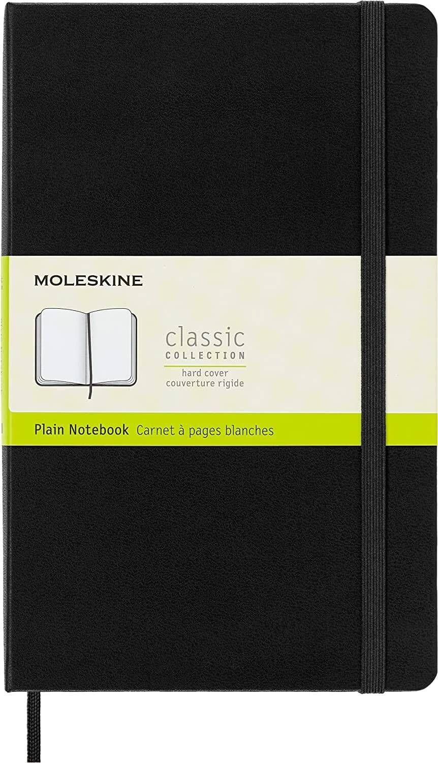 MOLESKINE Notizbuch Classic Collection fester Einband ca. DIN A5 blanko, schwarz Hardcover 240 Seiten