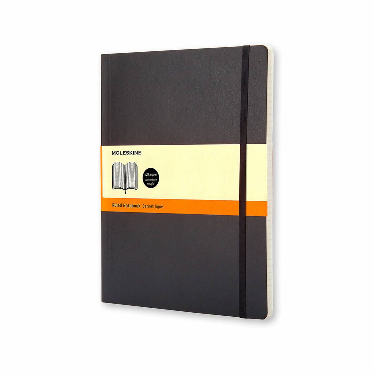 MOLESKINE Notizbuch Classic Collection flexibler Einband ca. DIN A4 liniert, schwarz Softcover 192 Seiten