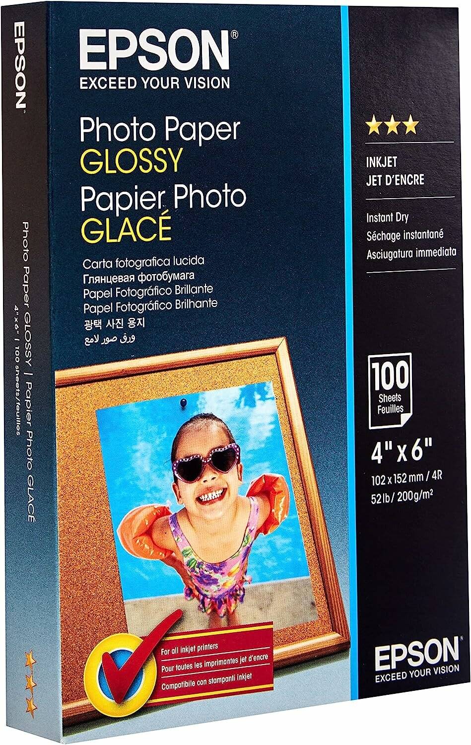 EPSON Fotopapier S042548 10,0 x 15,0 cm glänzend 200 g/qm 100 Blatt