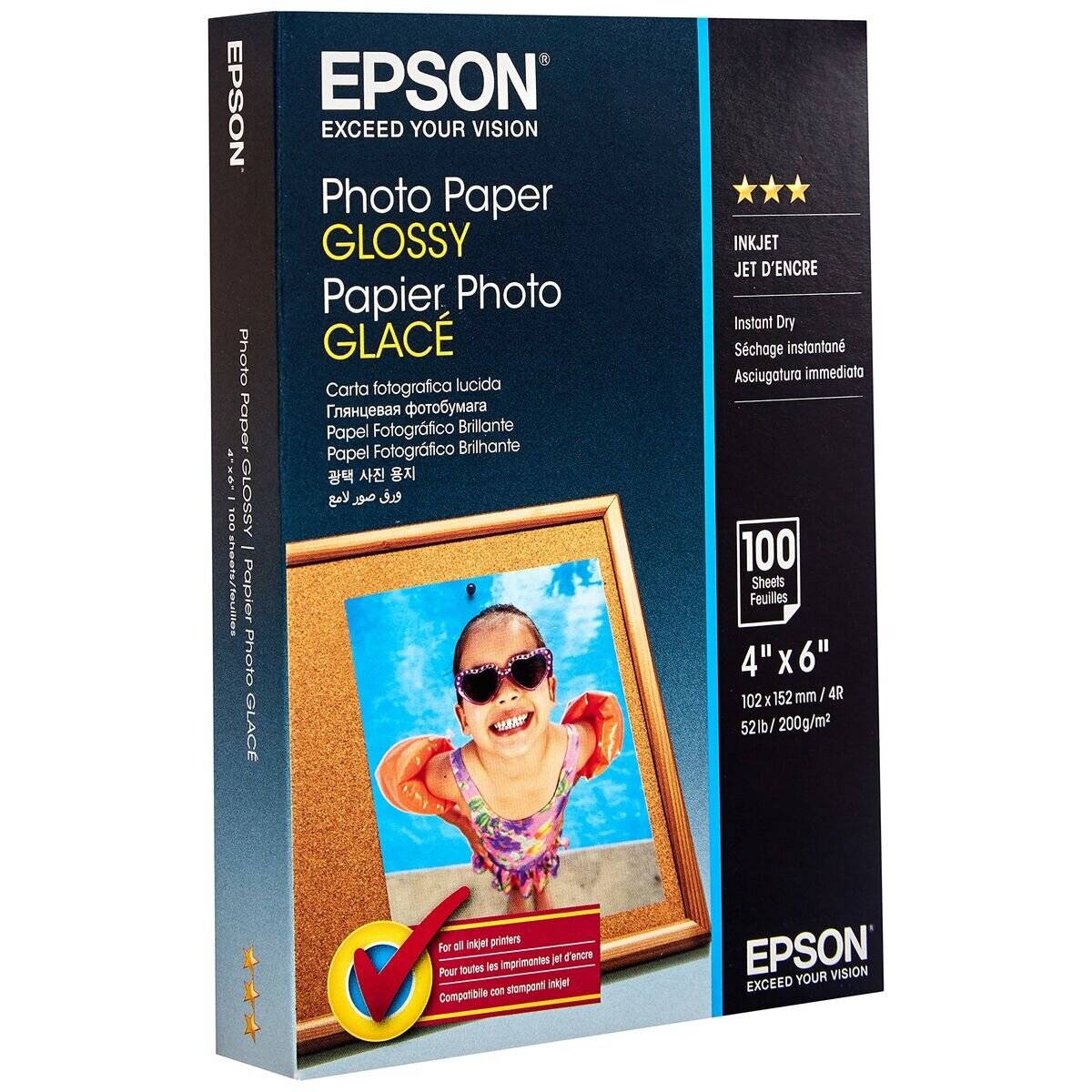 EPSON Fotopapier S042548 10,0 x 15,0 cm glänzend 200 g/qm 100 Blatt