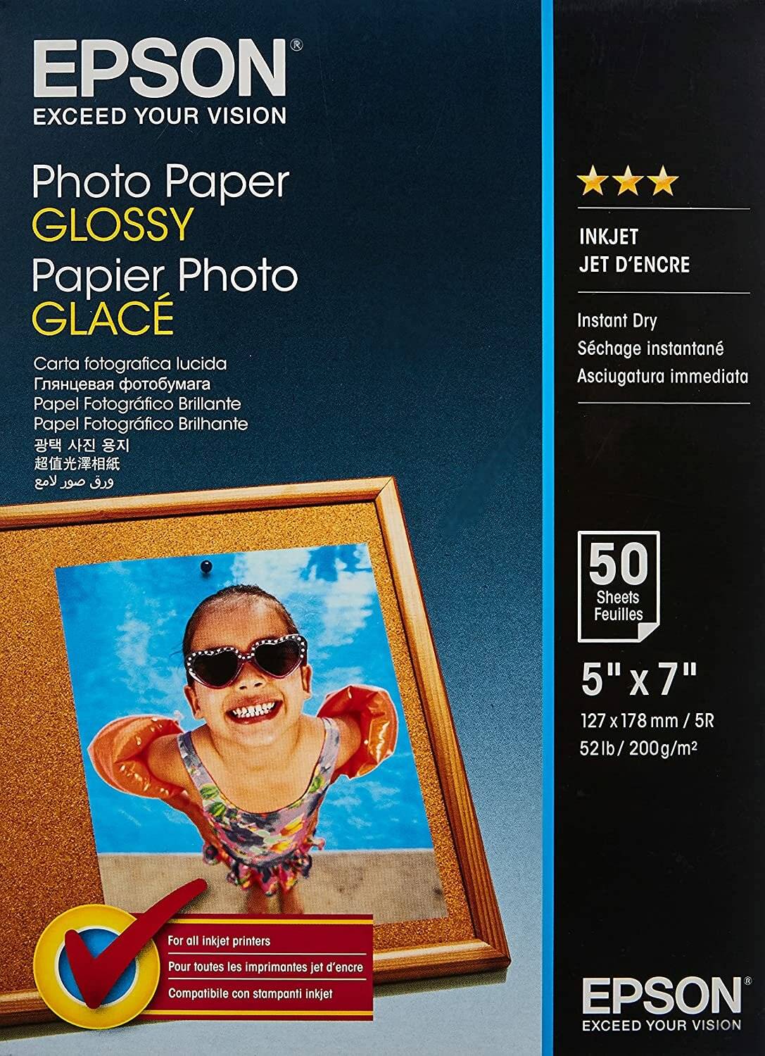 EPSON Fotopapier S042545 13,0 x 18,0 cm glänzend 200 g/qm 50 Blatt