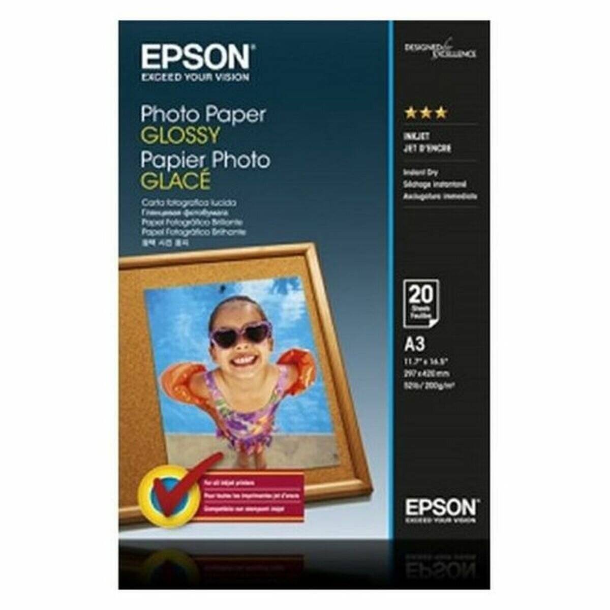 EPSON Fotopapier S042536 DIN A3 glänzend 200 g/qm 20 Blatt