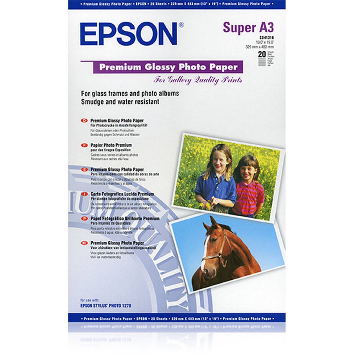 EPSON Fotopapier S042535 DIN A3+ glänzend 200 g/qm 20 Blatt