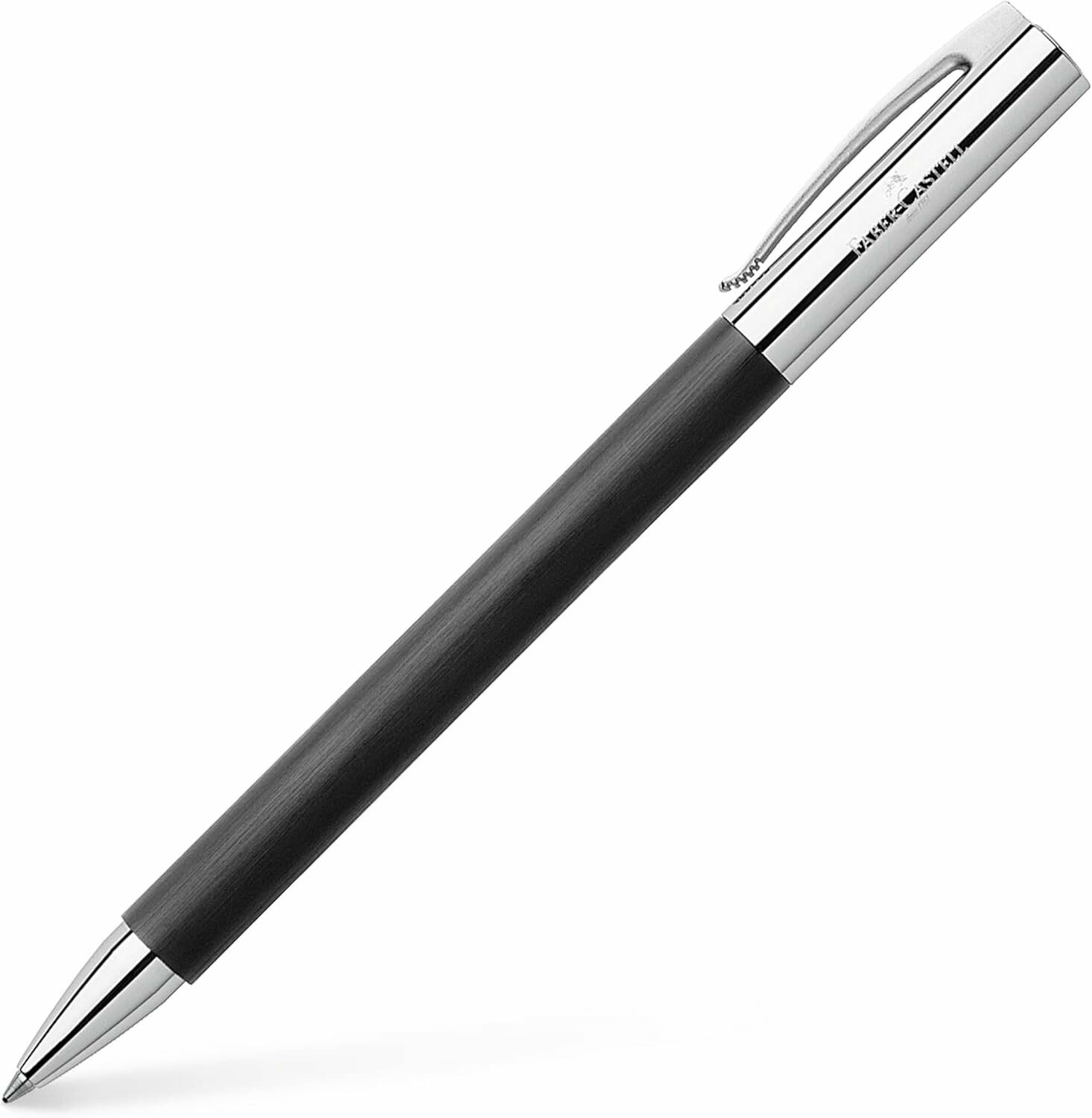 FABER-CASTELL Kugelschreiber AMBITION Edelharz schwarz Schreibfarbe schwarz