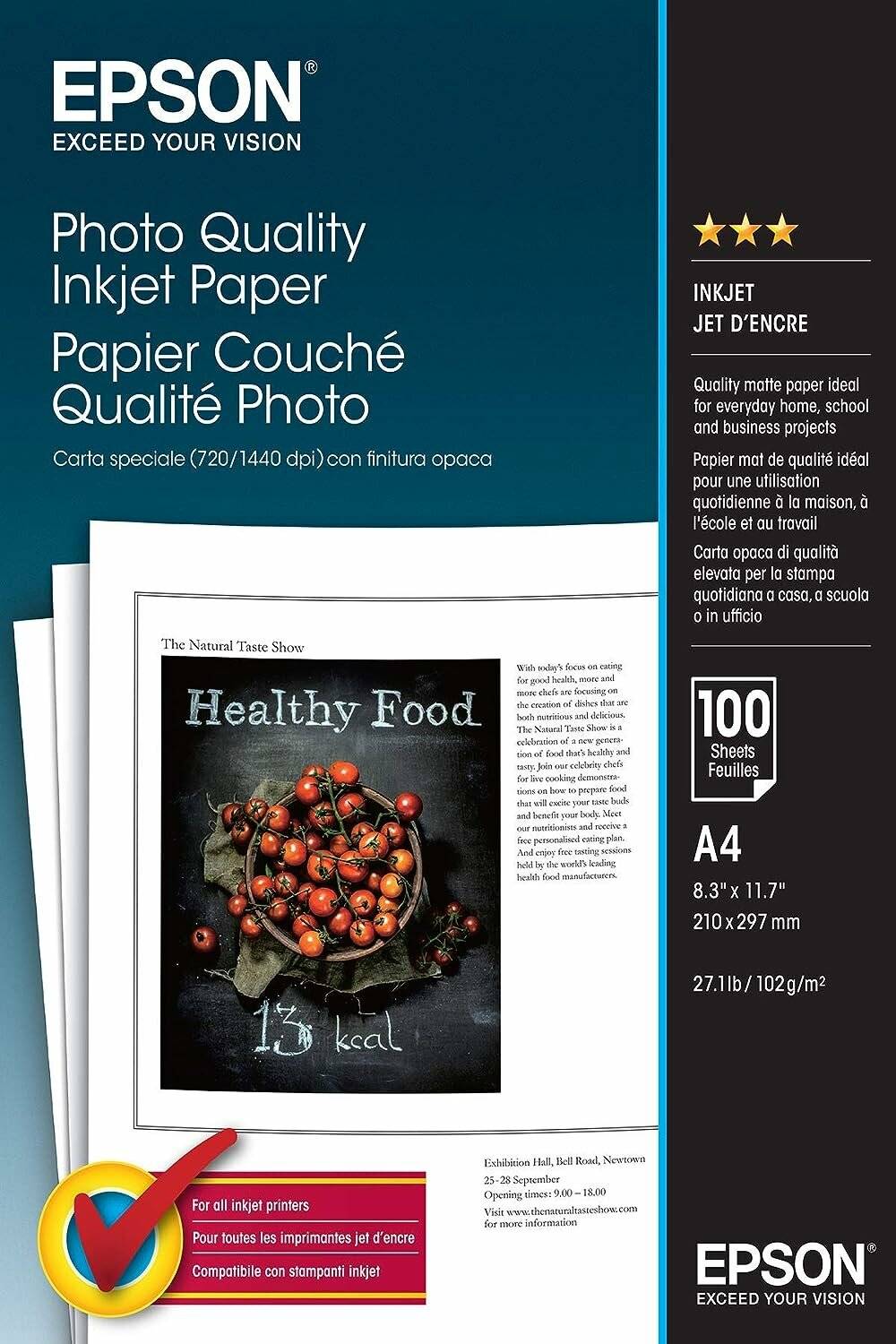EPSON Fotopapier S041061 DIN A4 matt 102 g/qm 100 Blatt