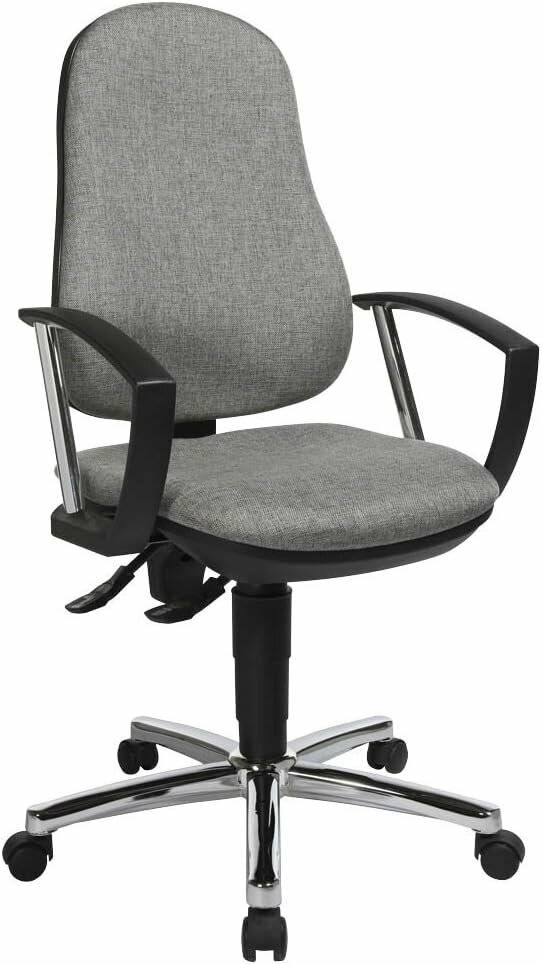 Topstar Bürostuhl Support® P Deluxe, 8179AG23 grau, chrom Stoff