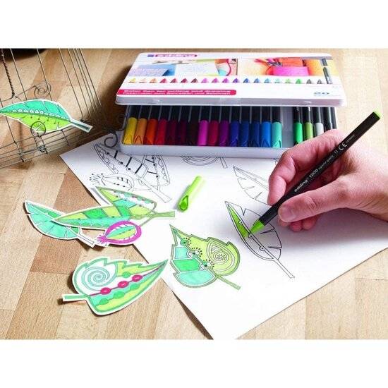 10 edding 1200 Filzstifte schwarz