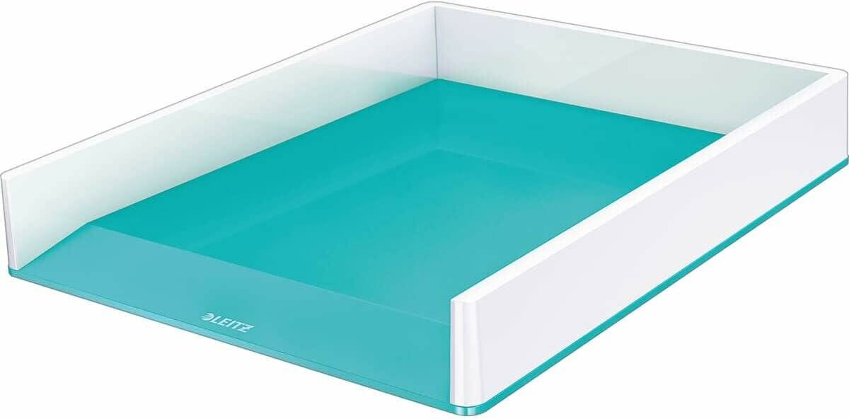 LEITZ Briefablage WOW Duo Colour perlweiß/eisblau