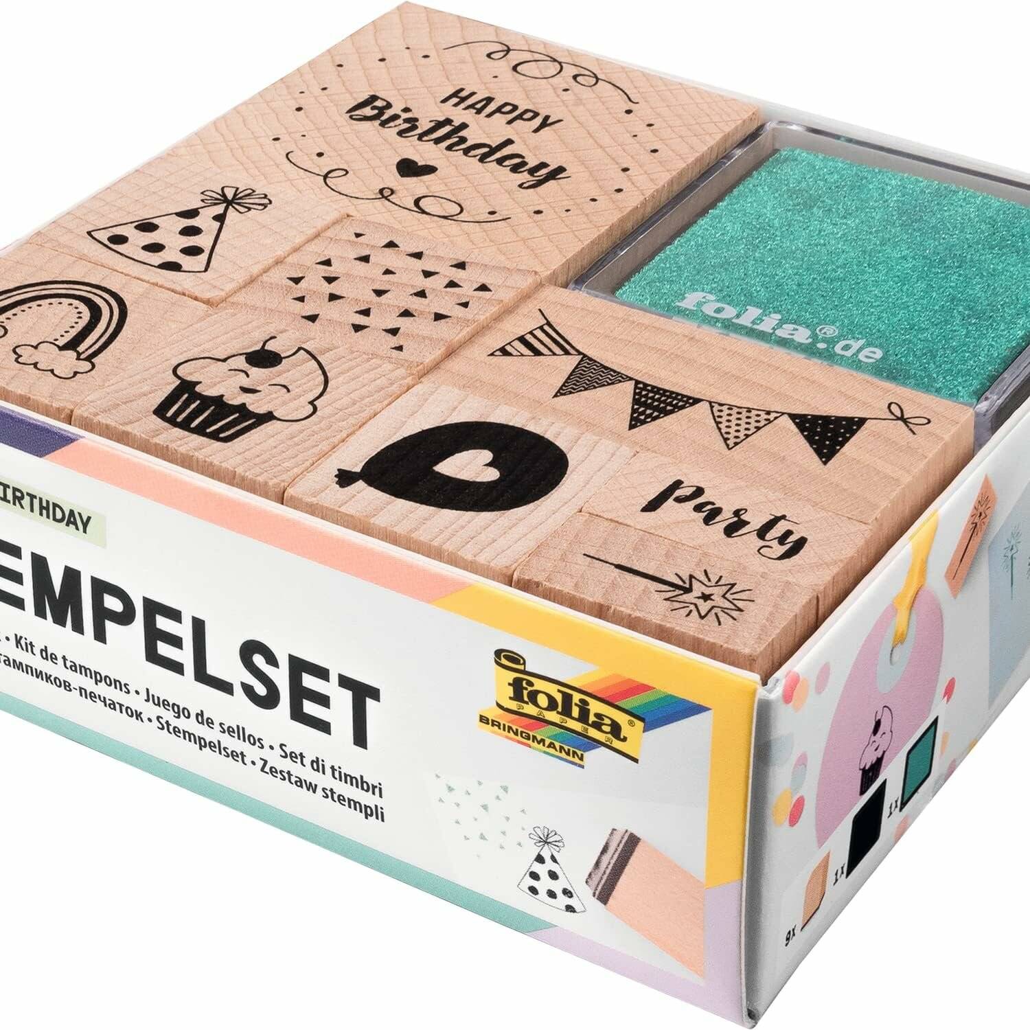 folia Motivstempel-Set HAPPY BIRTHDAY