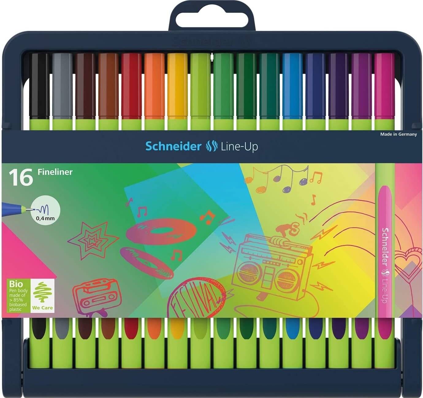 16 Schneider Line-Up Fineliner farbsortiert 0,4 mm