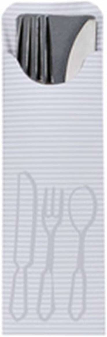 100 PAPSTAR Bestecktaschen creme 7,3 x 23,5 cm