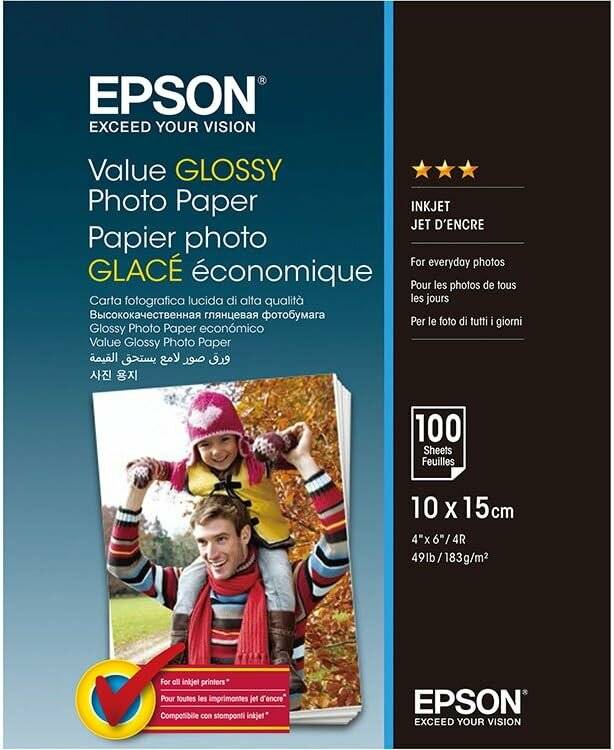 EPSON Fotopapier C13S400039 10,0 x 15,0 cm hochglänzend 183 g/qm 100 Blatt