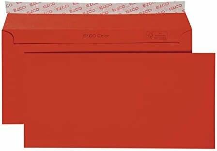 ELCO Briefumschläge DIN lang ohne Fenster rot 250 St.