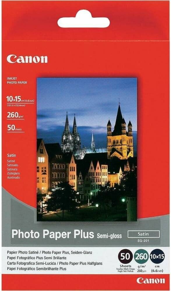 Canon Fotopapier SG-201 10,0 x 15,0 cm satiniert 260 g/qm 50 Blatt