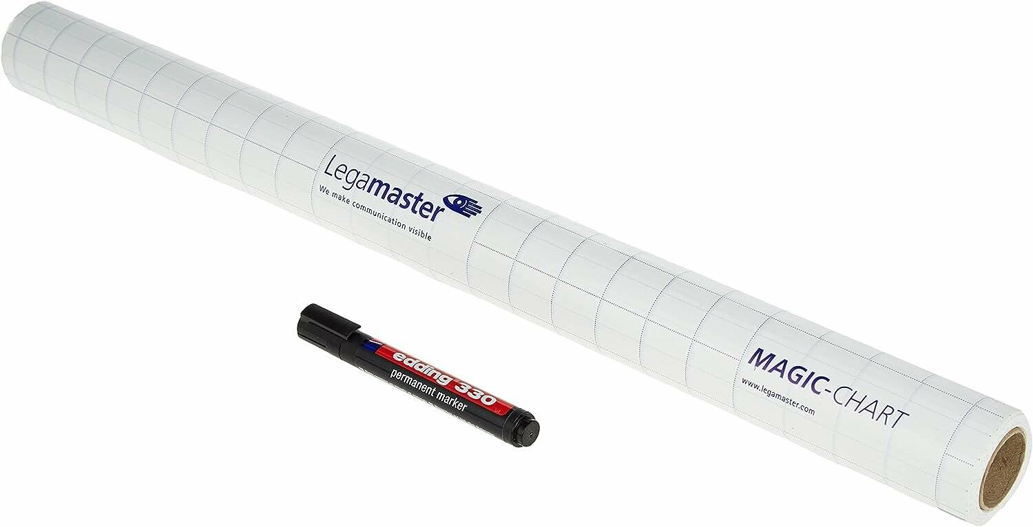 Legamaster Flipchart-Folie Magic-Chart Flipchart kariert 60,0 x 80,0 cm, 25 Blatt