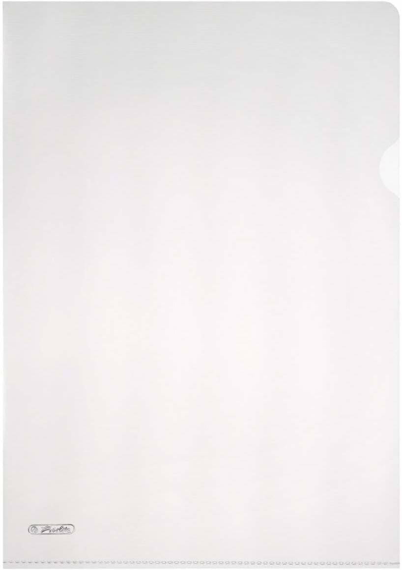 10 herlitz Sichthüllen Aktenhülle DIN A4 transparent genarbt 0,19 mm