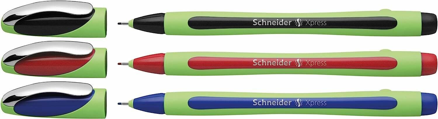 2 + 1 GRATIS: 2 Schneider Xpress Fineliner farbsortiert 0,8 mm