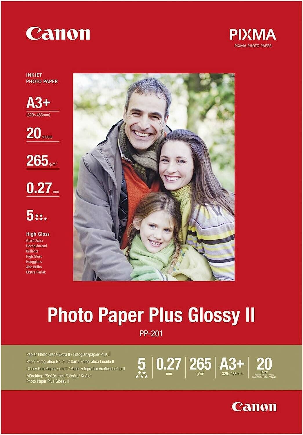 Canon Fotopapier PP-201 DIN A3+ hochglänzend 265 g/qm 20 Blatt