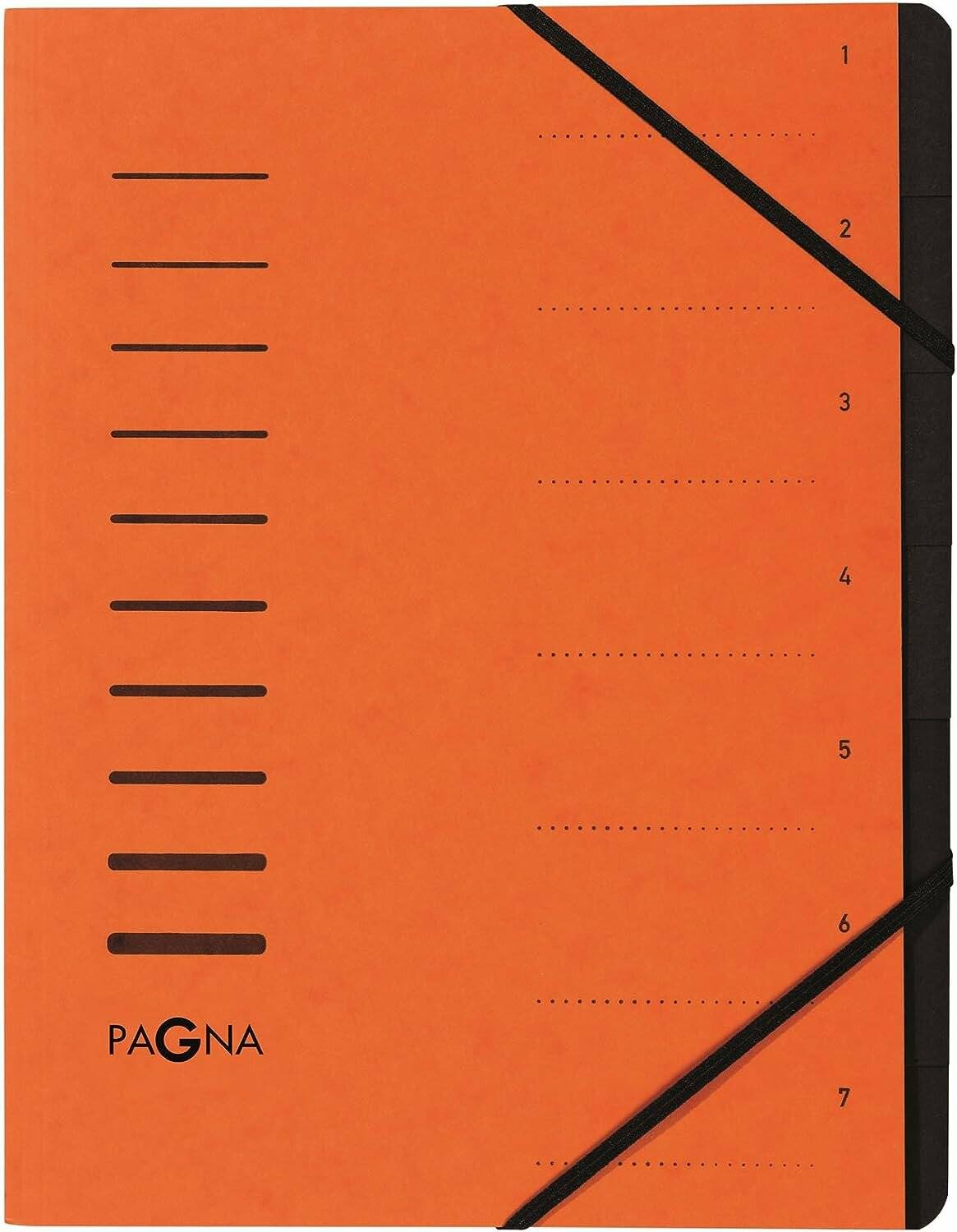 PAGNA Ordnungsmappe 7 Fächer orange
