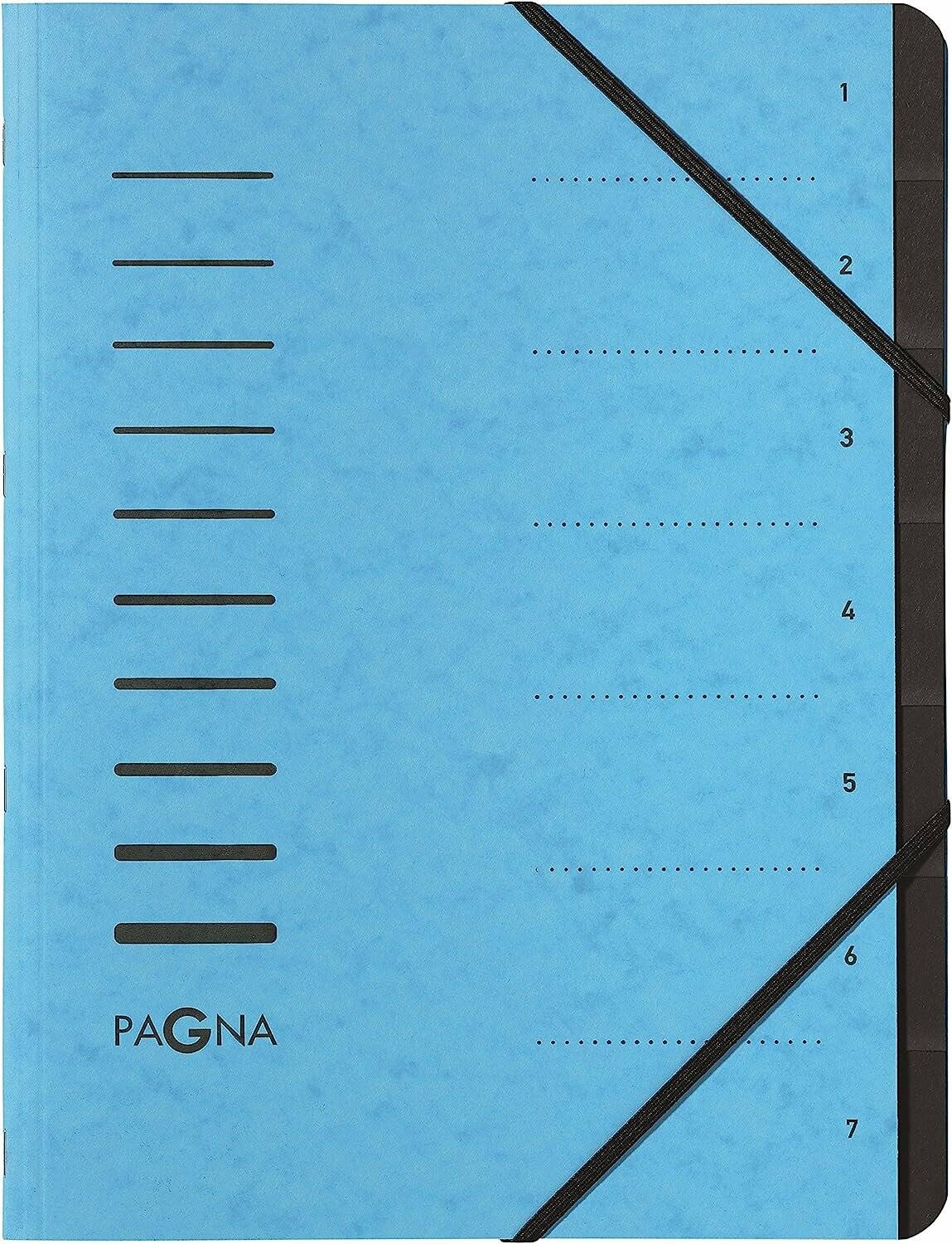 PAGNA Ordnungsmappe 7 Fächer blau