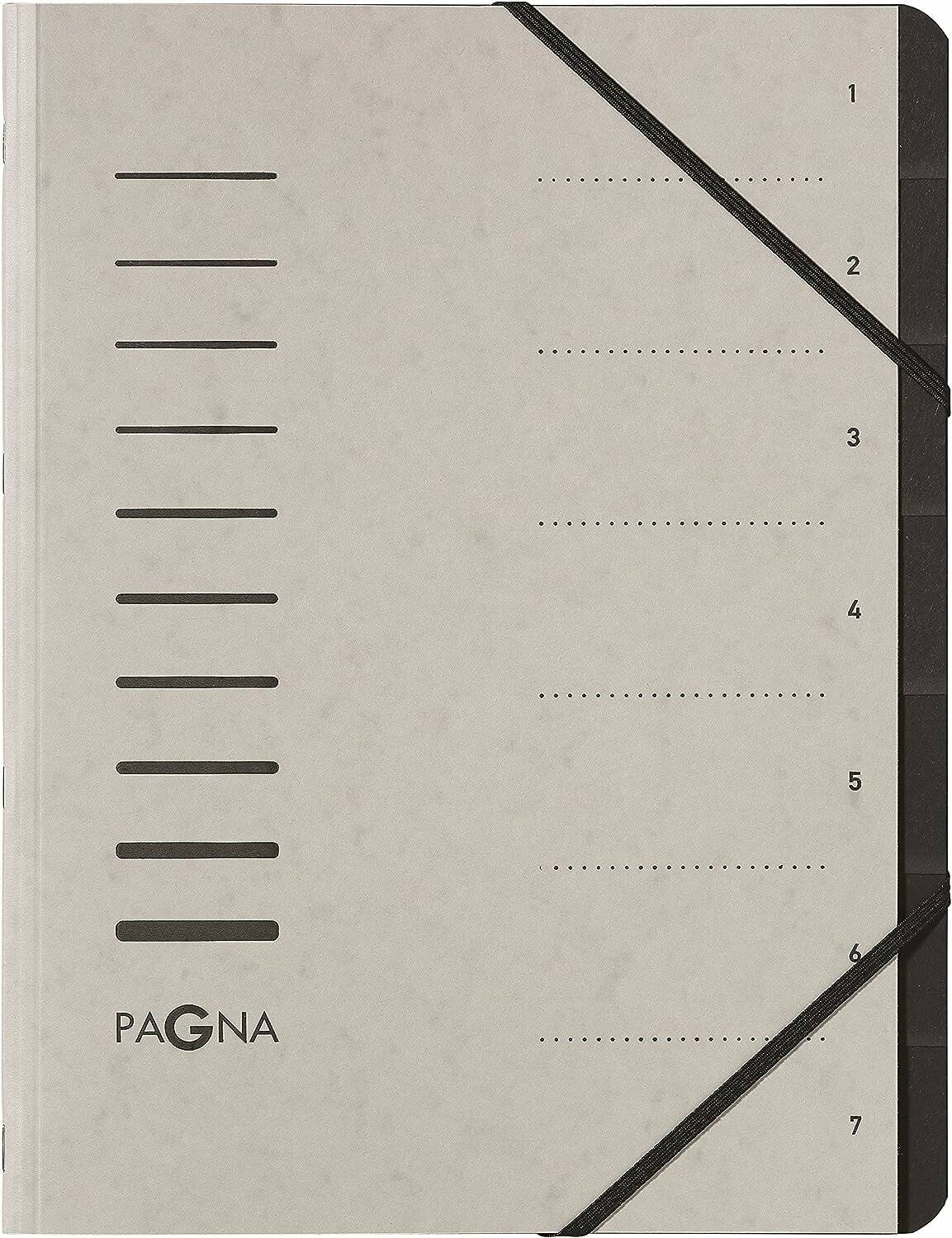 PAGNA Ordnungsmappe 7 Fächer grau