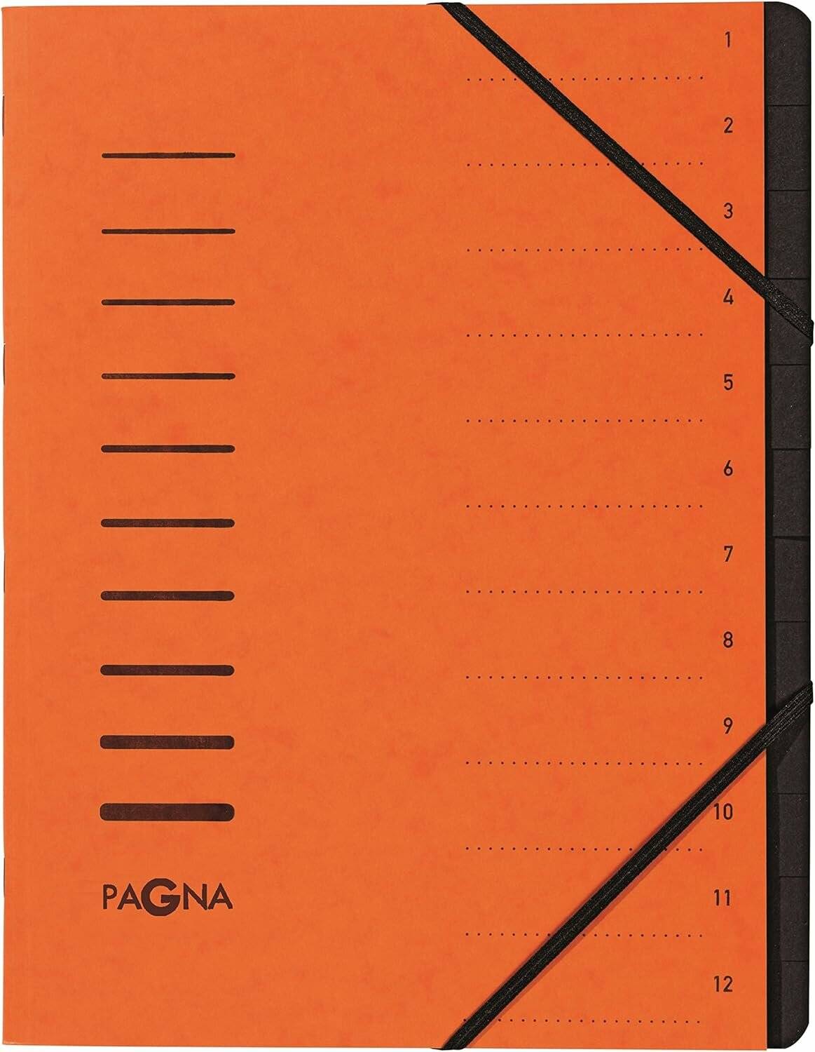 PAGNA Ordnungsmappe 12 Fächer orange