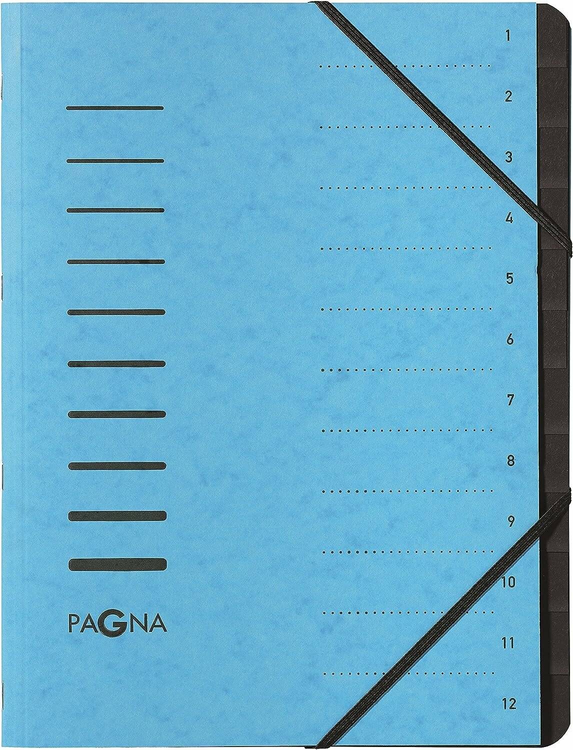 PAGNA Ordnungsmappe 12 Fächer blau