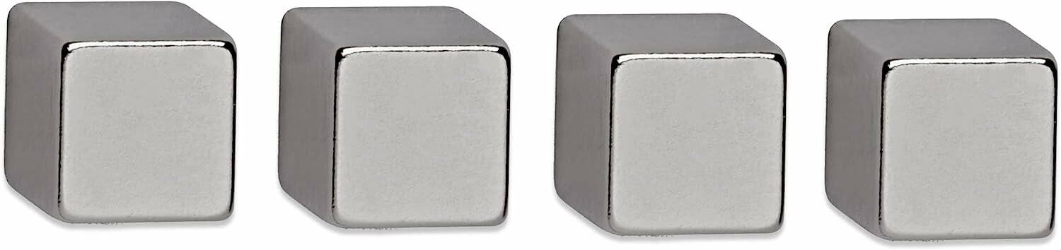 4 MAUL Magnete silber 1,0 x 1,0 x 1,0 cm