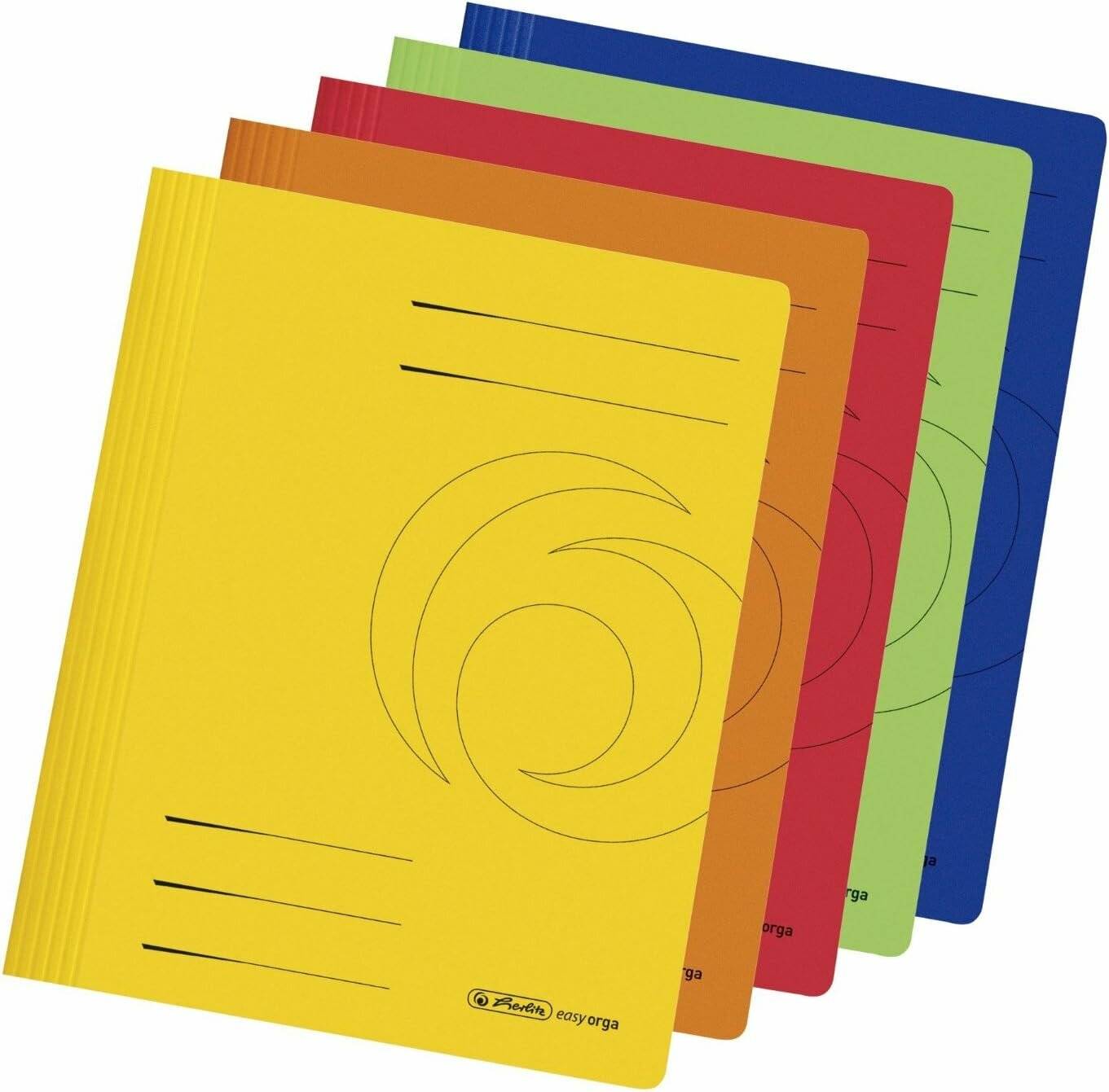 10 herlitz Schnellhefter Karton farbsortiert DIN A4