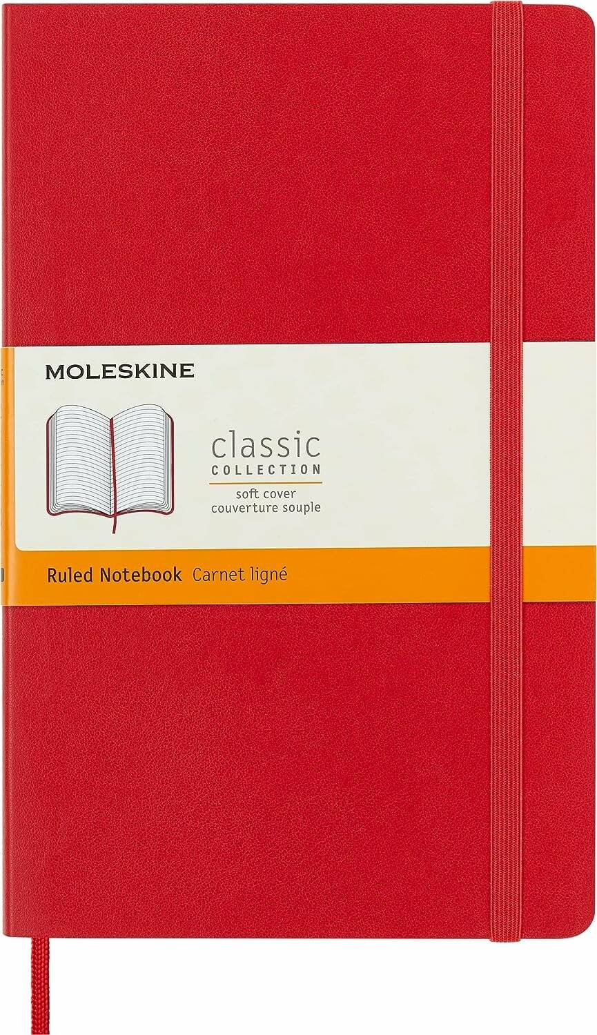MOLESKINE Notizbuch Classic Collection ca. DIN A5 liniert, scharlachrot Softcover 192 Seiten