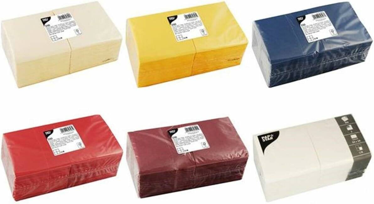 250 PAPSTAR Servietten weiß 2-lagig 12,5 x12,5 cm