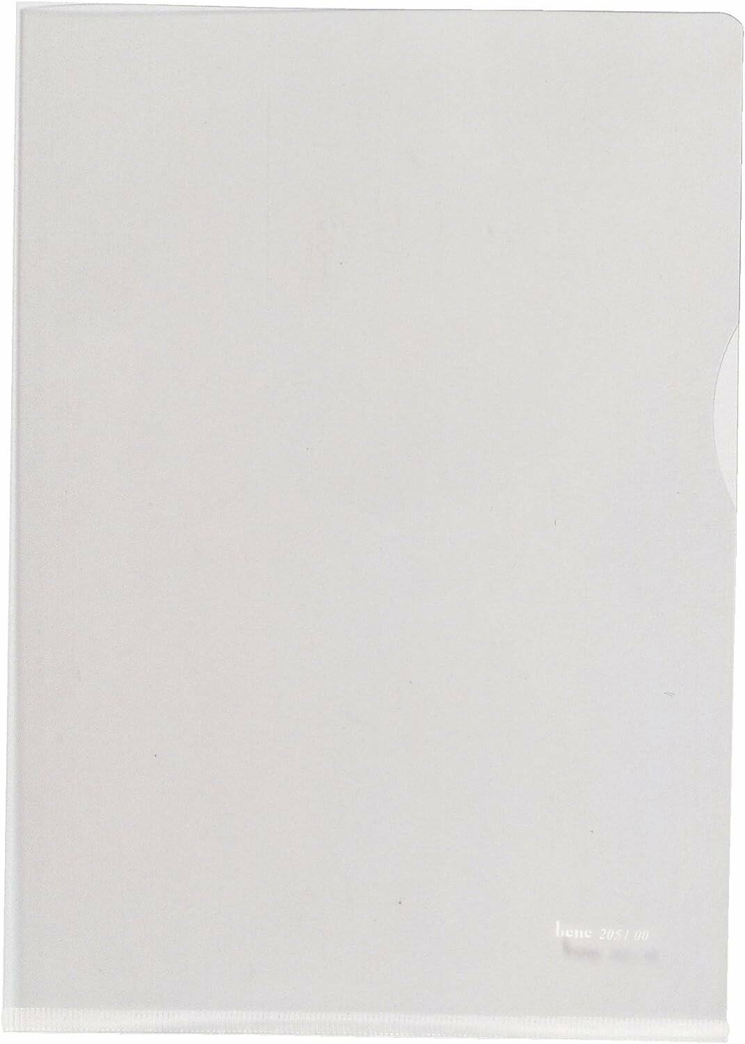 100 bene Sichthüllen DIN A4 transparent genarbt 0,08 mm