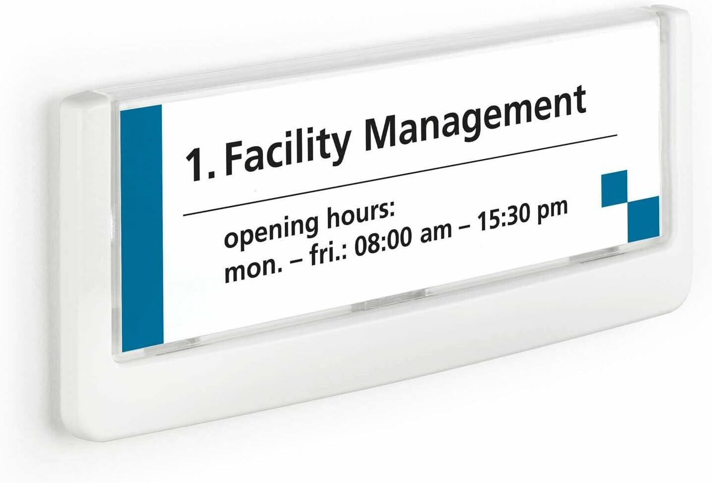 DURABLE Türschild CLICK SIGN Kunststoff weiß 14,9 x 5,25 cm