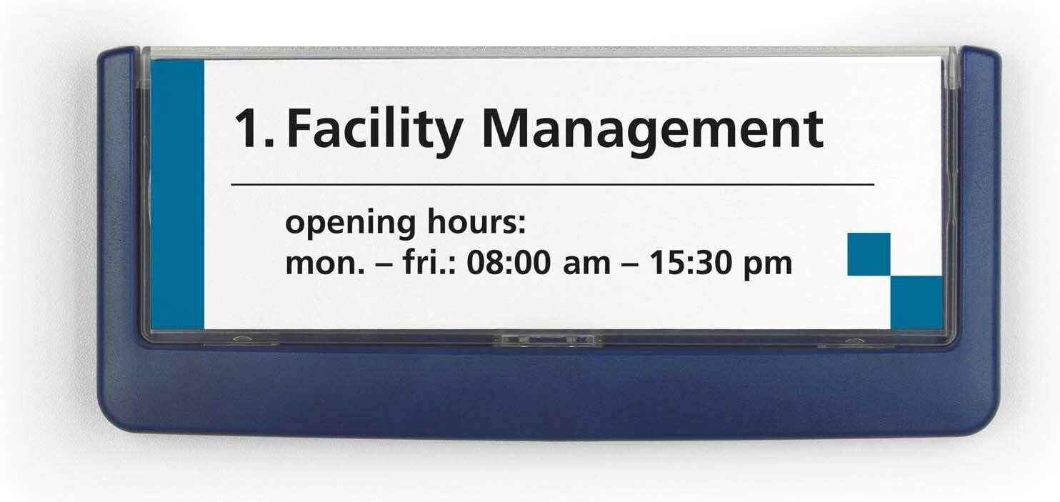 DURABLE Türschild CLICK SIGN Kunststoff blau 14,9 x 5,25 cm
