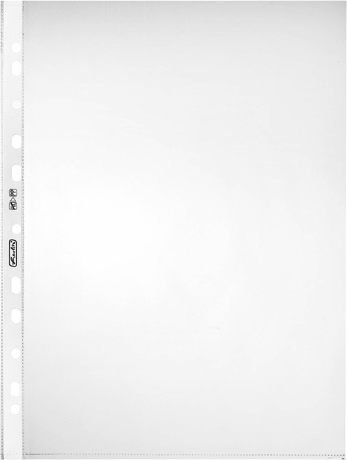 Herlitz Prospekthü llen 5824008 A4, glasklar glatt, oben offen, 0,05mm