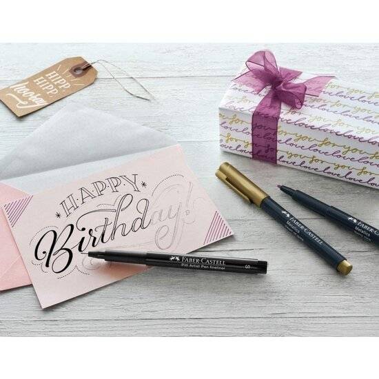 12 FABER-CASTELL Handlettering-Set farbsortiert