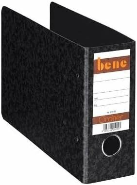 bene Spezial Ordner schwarz marmoriert Karton 7,5 cm DIN A5 quer