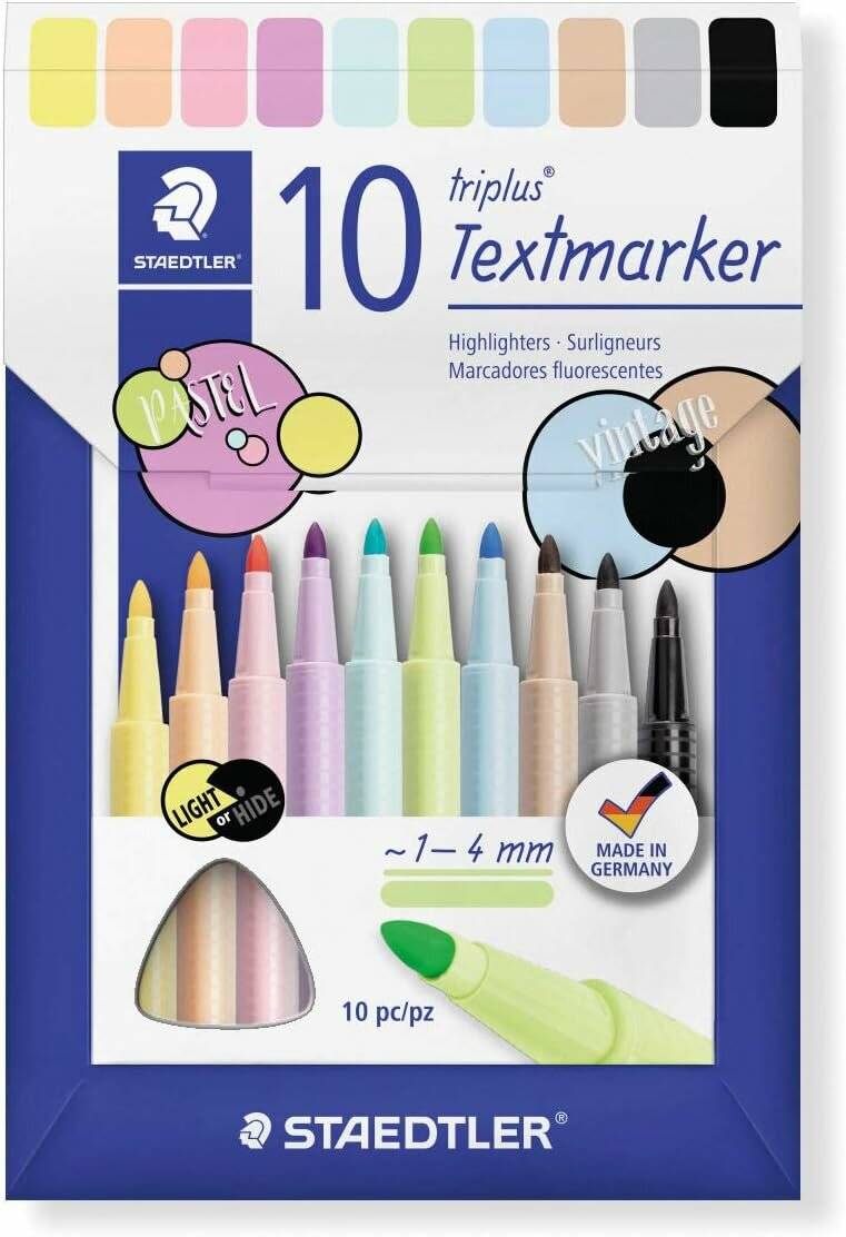 10 STAEDTLER triplus textsurfer Textmarker farbsortiert