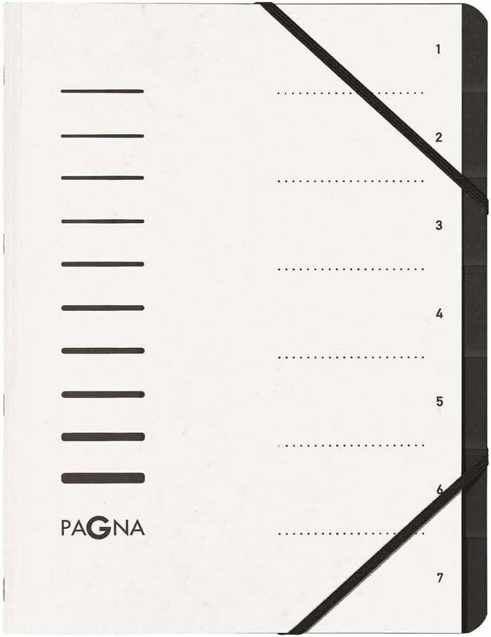 PAGNA Ordnungsmappe 7 Fächer weiß