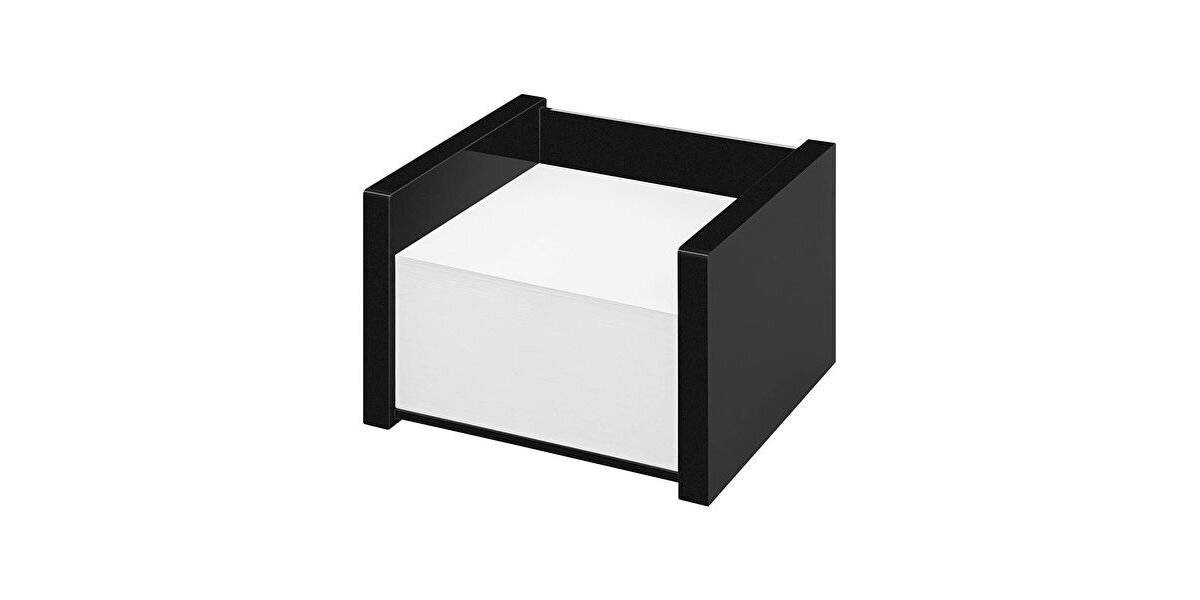 WEDO Zettelbox Black Office schwarz inkl. 500 Notizen weiß
